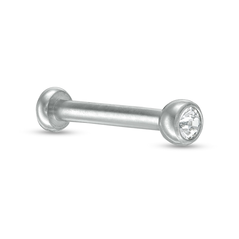 Solid Titanium Crystal Stud - 16G 5/16"
