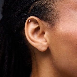 Solid Titanium Crystal Stud - 16G 5/16"