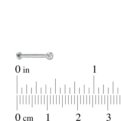 Titanium Crystal Stud - 16G 1/2"