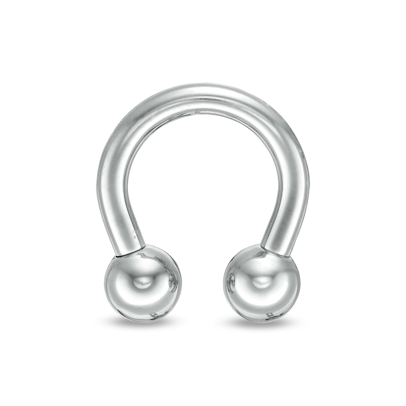 Main Image 1 of 014 Gauge Horseshoe Barbell in Titanium - 5/16"