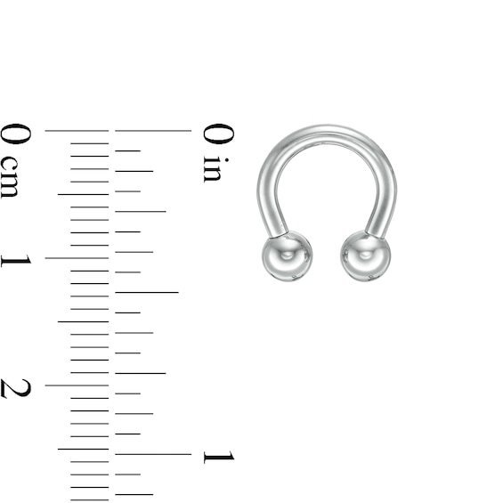014 Gauge Horseshoe Barbell in Titanium - 5/16"