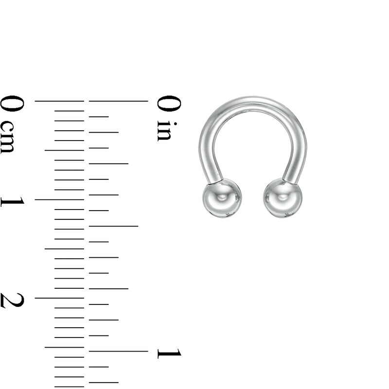 Main Image 2 of 014 Gauge Horseshoe Barbell in Titanium - 5/16"