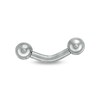 Thumbnail Image 1 of 016 Gauge Curved Eyebrow Barbell in Titanium - 1/4"