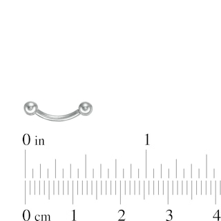 Solid Titanium Curved Barbell - 16G 5/16"