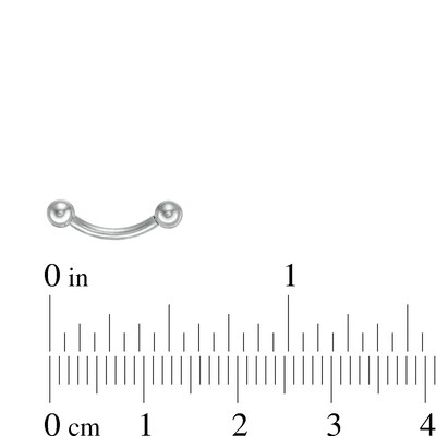 Solid Titanium Curved Barbell - 16G 5/16"