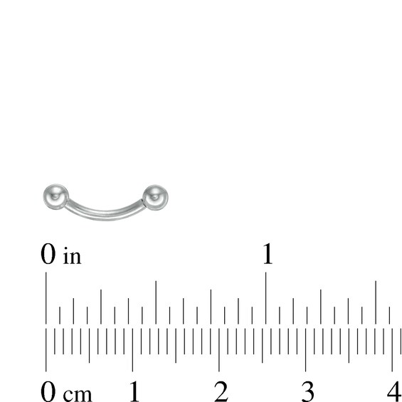 Solid Titanium Curved Barbell - 16G 5/16"