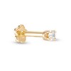 14K Gold Diamond Solitaire Stud - 16G 1/4"