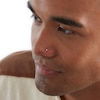 Thumbnail Image 2 of 14K Semi-Solid Gold CZ Solitaire Screw Nose Stud - 18G 1/4"