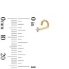 Thumbnail Image 3 of 14K Semi-Solid Gold CZ Solitaire Screw Nose Stud - 18G 1/4"