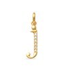 Child's Cubic Zirconia Lowercase Initial "j" Charm in 10K Gold