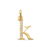 Child's Cubic Zirconia Lowercase Initial "k" Charm in 10K Gold