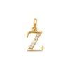 Child's Cubic Zirconia Lowercase Initial "z" Charm in 10K Gold