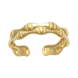 Bamboo Midi/Toe Ring in 10K Gold