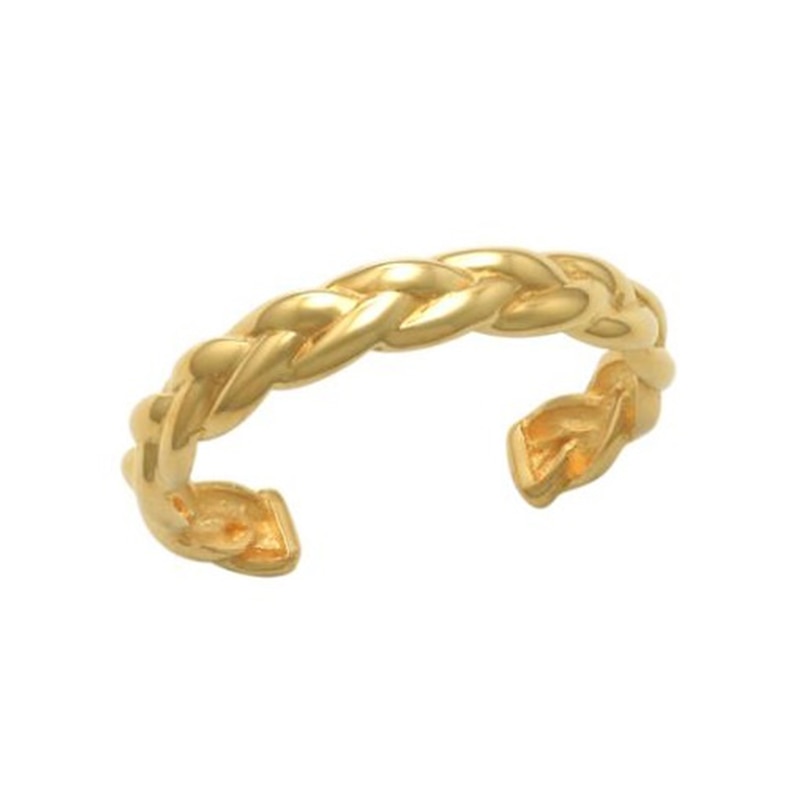 Braided Midi/Toe Ring in 10K Gold