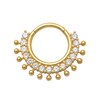 Thumbnail Image 0 of 10K Gold CZ Beaded Hoop - 18G 5/16"