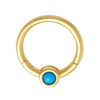 Thumbnail Image 0 of 016 Gauge 8mm Simulated Blue Turquoise Cartilage Hoop in 10K Gold