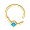 Thumbnail Image 1 of 016 Gauge 8mm Simulated Blue Turquoise Cartilage Hoop in 10K Gold