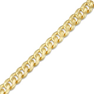 120 Gauge Semi-Solid Cuban Curb Chain Bracelet in 10K Gold - 8.5"