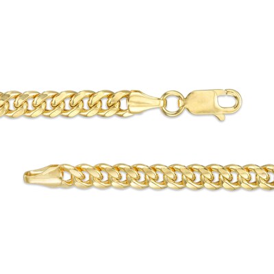 120 Gauge Semi-Solid Cuban Curb Chain Bracelet in 10K Gold - 8.5"