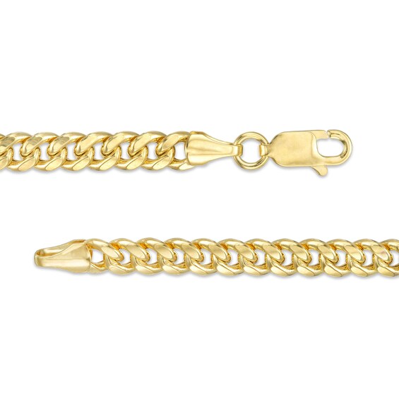 120 Gauge Semi-Solid Cuban Curb Chain Bracelet in 10K Gold - 8.5"