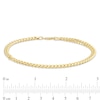 120 Gauge Semi-Solid Cuban Curb Chain Bracelet in 10K Gold - 8.5"