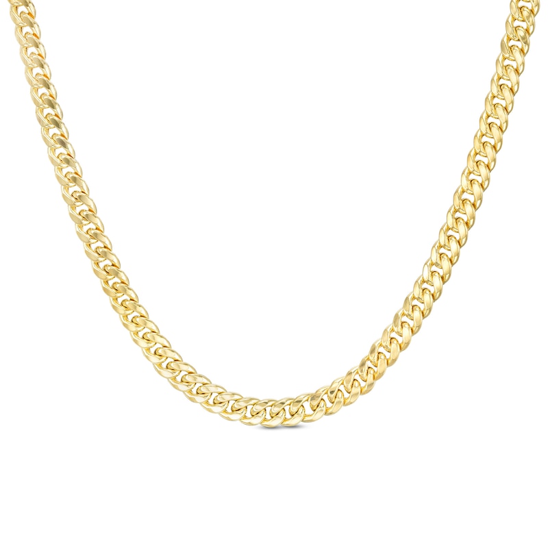 Main Image 1 of 120 Gauge Semi-Solid Cuban Curb Chain Necklace in 10K Gold - 22"