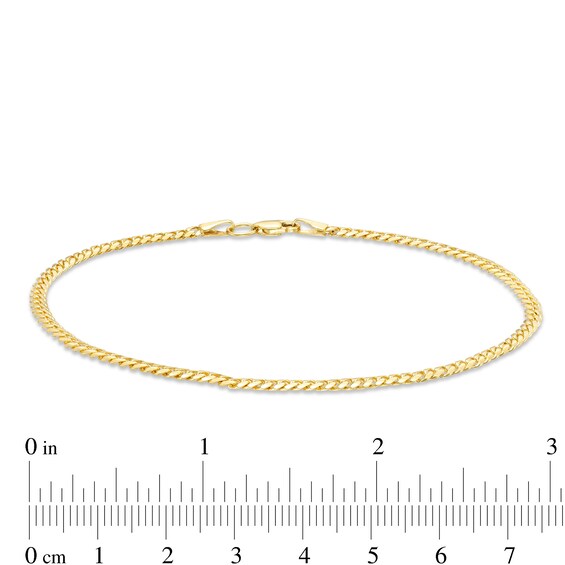 Gauge Solid Cuban Curb Chain Bracelet in 10K Gold