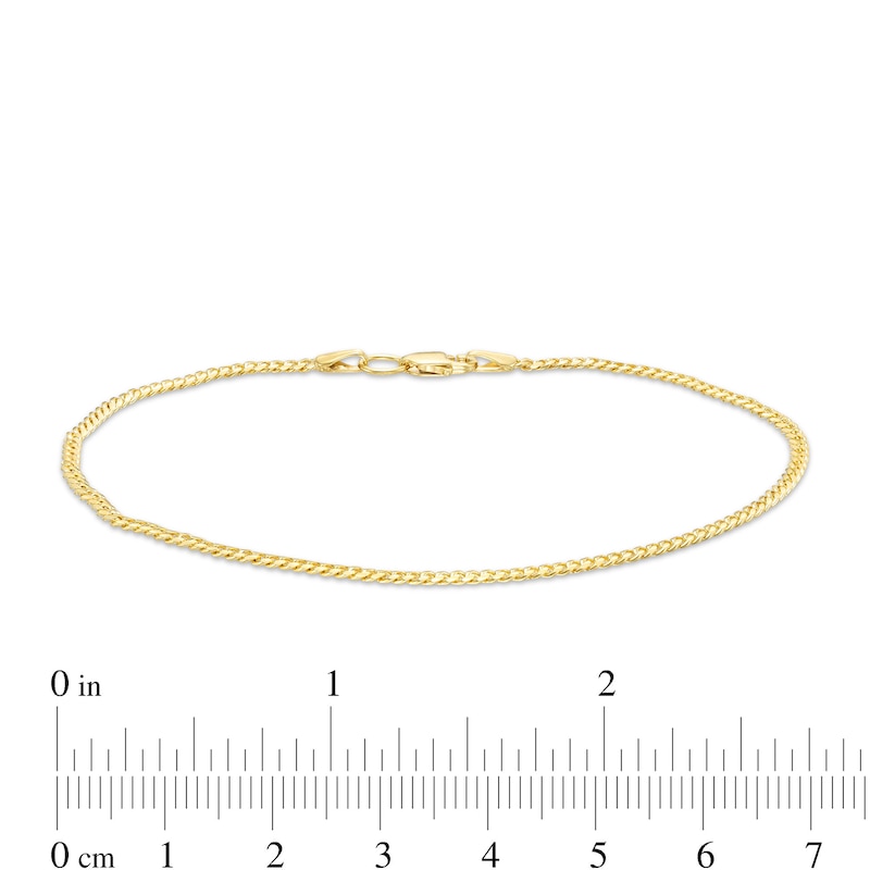 060 Gauge Solid Cuban Curb Chain Bracelet in 10K Gold - 8"