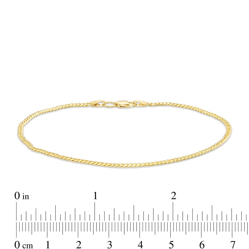 Main Image 3 of 060 Gauge Solid Cuban Curb Chain Bracelet in 10K Gold - 8"