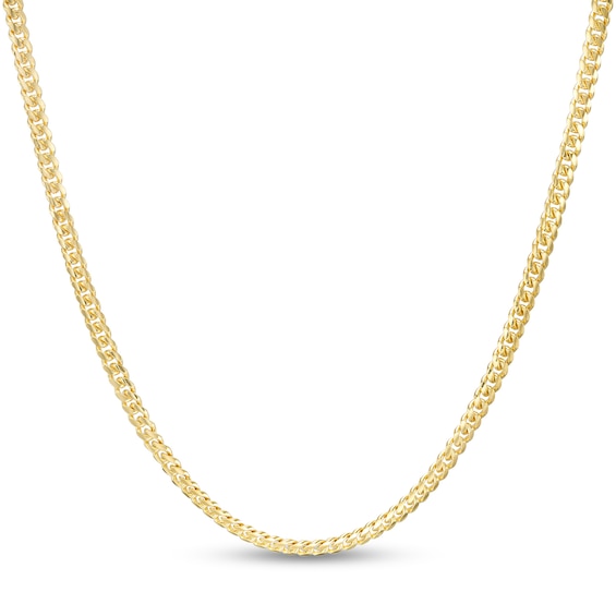 060 Gauge Solid Cuban Curb Chain Necklace in 10K Gold - 20"