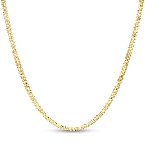 Gauge Solid Cuban Curb Chain Necklace in 10K Gold