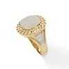 Thumbnail Image 2 of 1/2 CT. T.W. Diamond Chain Frame Coin-Style Ring in 10K Gold