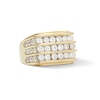 3 CT. T.W. Diamond Triple Row Squared Ring in 10K Gold