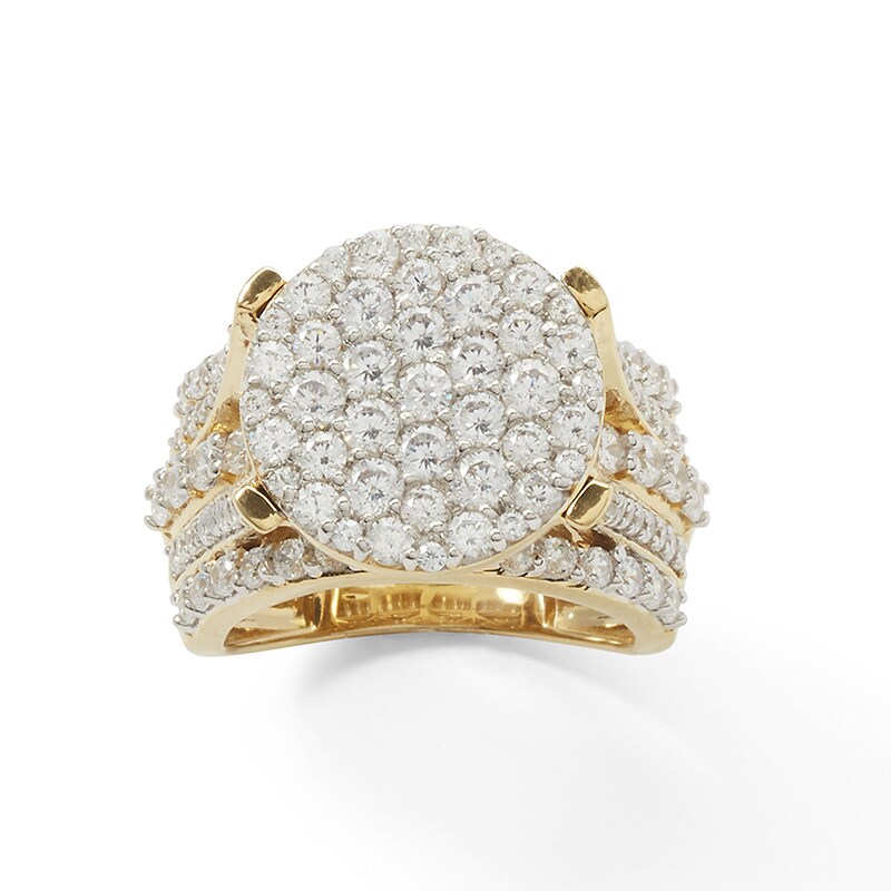 3 CT. T.W. Composite Diamond Layered Shank Ring in 10K Gold