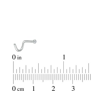 Titanium Crystal Solitaire Screw Nose Stud - 18G 1/4"