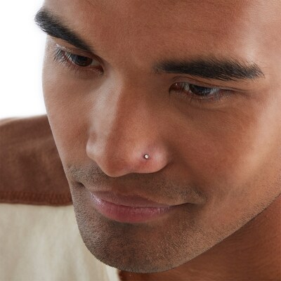 Titanium Crystal Solitaire Screw Nose Stud - 18G 1/4"