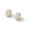 Thumbnail Image 1 of 10K Solid Gold Diamond Double Frame Studs