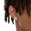 Thumbnail Image 3 of 1 CT. T.W. Diamond Curved Square Stud Earrings in 10K Gold