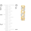 Thumbnail Image 2 of 1/5 CT. T.W. Diamond Chain Link Hoop Earrings in 10K Gold