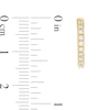 Thumbnail Image 2 of 10K Gold 1/3 CT. T.W. Diamond Row Huggie Hoops