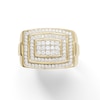 1 CT. T.W. Diamond Double Frame Ribbed Shank Ring in 10K Gold