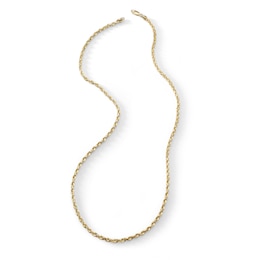 024 Gauge Solid Rope Chain Necklace in 10K Gold - 22&quot;