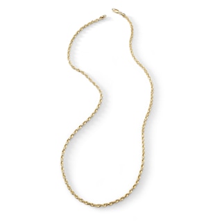 Gauge Solid Rope Chain Necklace in 10K Gold