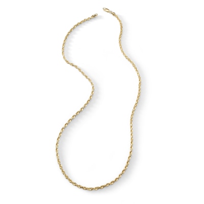 Gauge Solid Rope Chain Necklace in 10K Gold