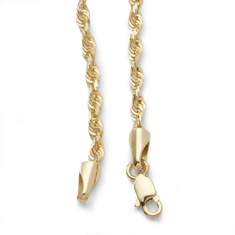 036 Gauge Solid Rope Chain Necklace in 10K Gold - 24"