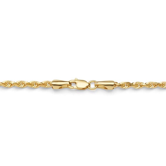 036 Gauge Solid Rope Chain Necklace in 10K Gold - 24"