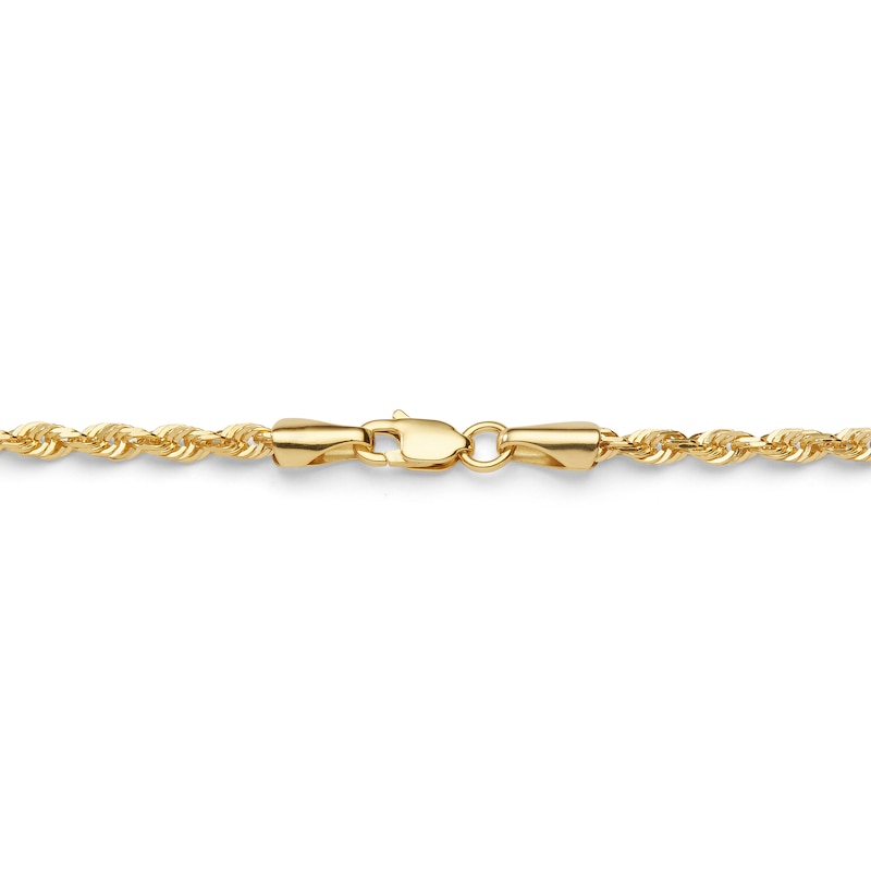 036 Gauge Solid Rope Chain Necklace in 10K Gold - 24"