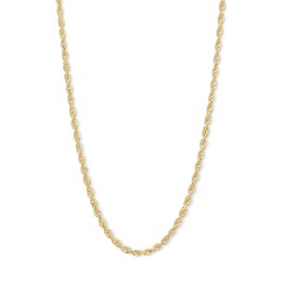 020 Gauge Solid Rope Chain Necklace in 10K Gold - 20&quot;