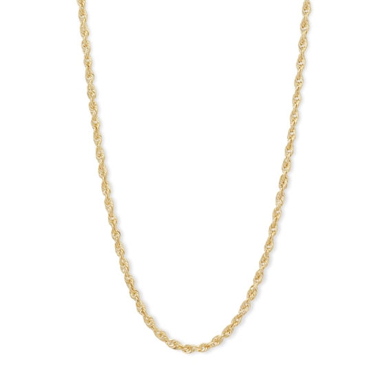 Gauge Solid Rope Chain Necklace in 10K Gold