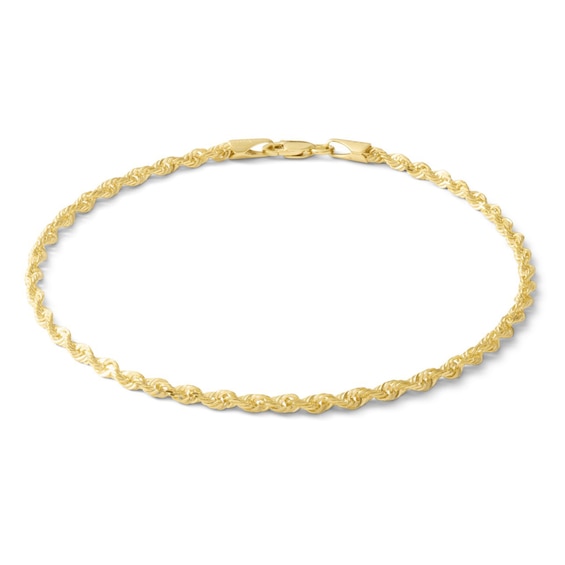 Gauge Solid Rope Chain Bracelet in 10K Gold